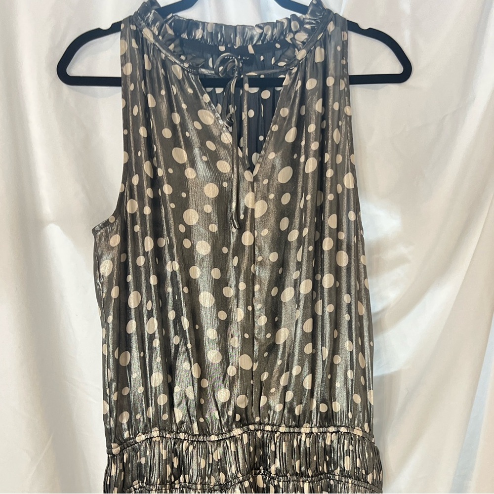 Anthropologie Current Air Metallic Polka Dot Dress – Size M​ - Picture 2 of 15